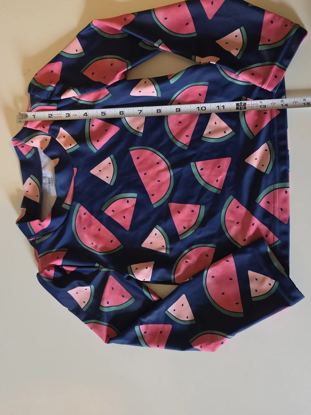 Carter's Navy Blue Pink Watermelon Print Rash Guard